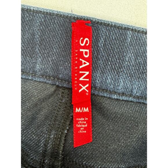 Spanx Women's Pull On Skinny Stretch Blue Denim Jeggings - Size M (29x27) - Picture 3 of 4